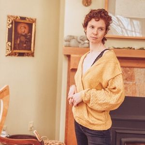 Free People Sweater in Turmeric Yellow